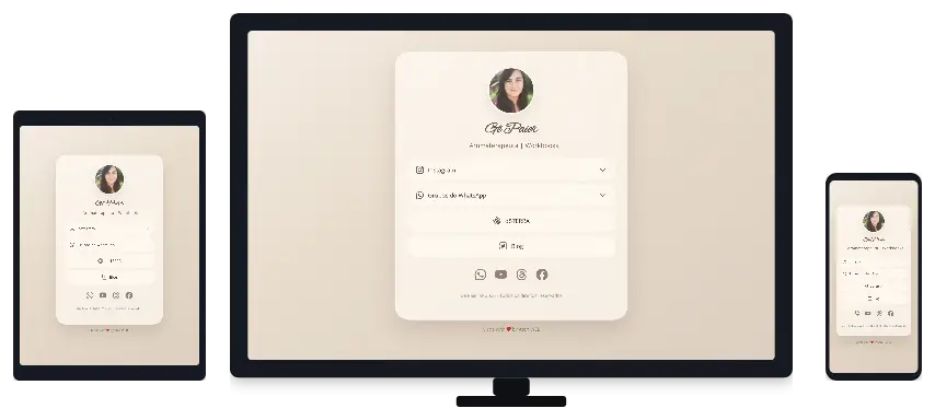 Landing page bio da Gê Paier